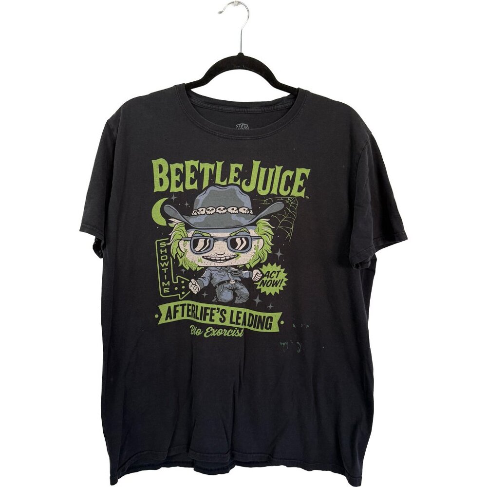 Funko Pop Beetlejuice Bio Exorcist Black Graphic T-Shirt Large Showtime